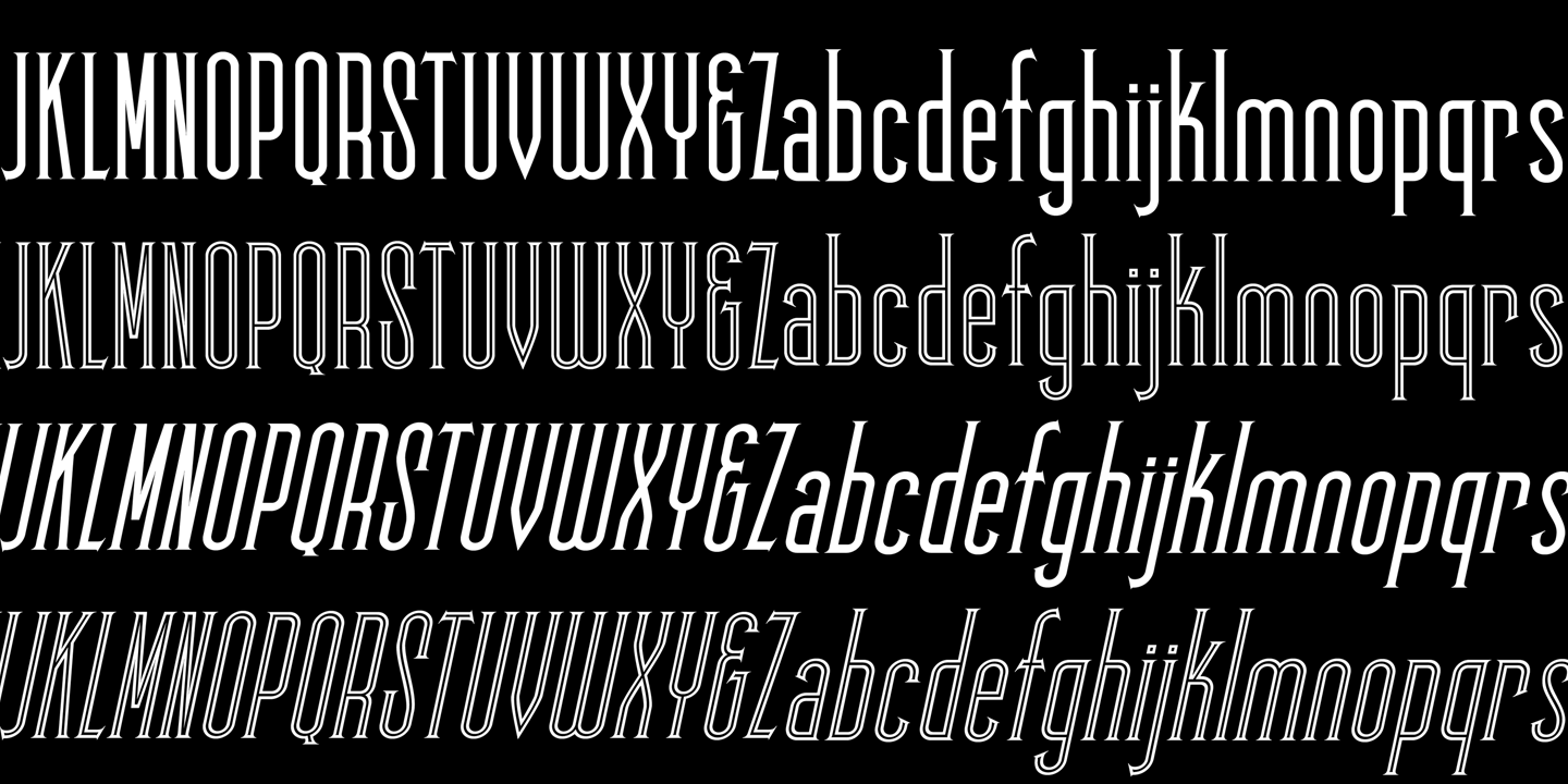 Skyward Regular Inline Font preview